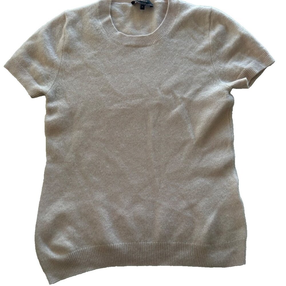 Quince Short Sleeve Crewneck Tee in Light Beige